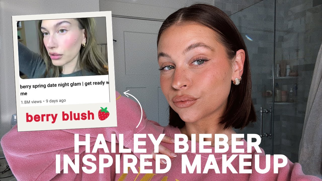 HAILEY BIEBER INSPIRED MAKEUP TUTORIAL: berry spring date night glam step-by-step