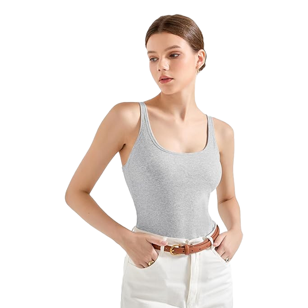 SUUKSESS Padded Ribbed Long Tank Top