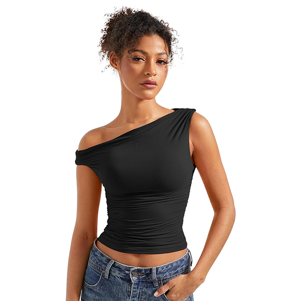 SUUKSESS Women Off Shoulder Top Sleeveless Shirt