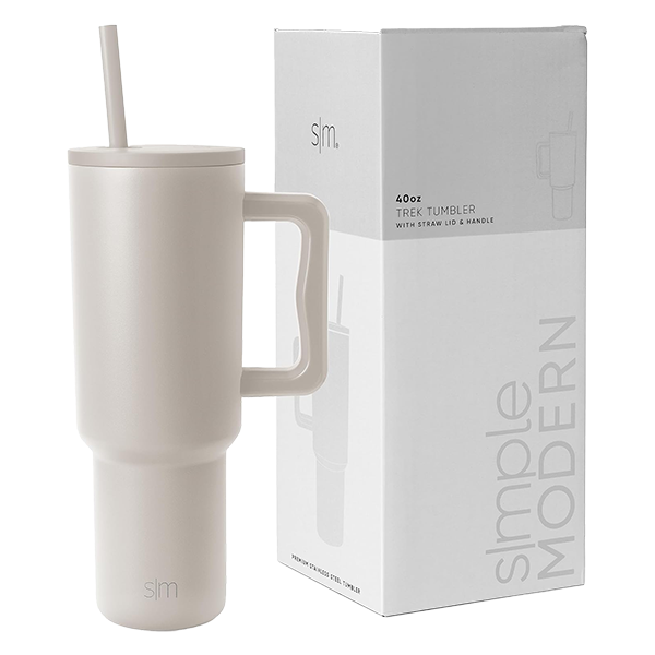 Tumbler with Handle and Straw Lid