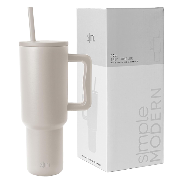 Tumbler with Handle and Straw Lid