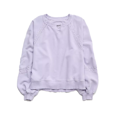 Aerie Hey Crochet Sweatshirt