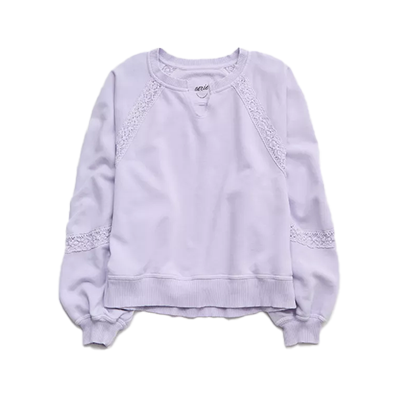 Aerie Hey Crochet Sweatshirt